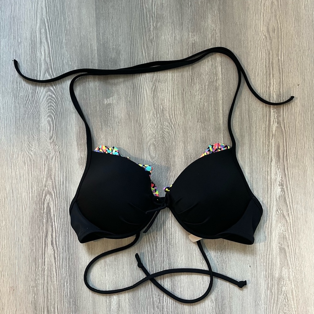 Victoria’s Secret black fabulous bikini top 34B